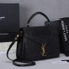 Best Replicas Bags - Replica YSL Cassandra Medium Crocodile-Embossed Leather Bag Shop For Best Louis Vuitton LV Replica Bags With Cheap Price