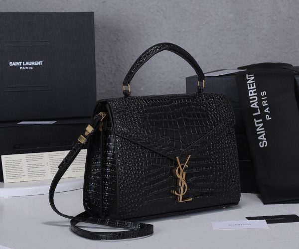 Replica YSL Cassandra Medium Crocodile-Embossed Leather Bag - Image 2