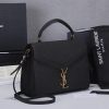 Best Replicas Bags - Replica YSL Cassandra Medium Top Handle Bag - Black & Beige Shop For Best Louis Vuitton LV Replica Bags With Cheap Price