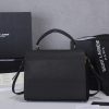 Best Replicas Bags - Replica YSL Cassandra Medium Top Handle Bag - Black & Beige Shop For Best Louis Vuitton LV Replica Bags With Cheap Price