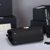 Best Replicas Bags - Replica YSL Cassandra Medium Top Handle Bag - Black & Beige Shop For Best Louis Vuitton LV Replica Bags With Cheap Price