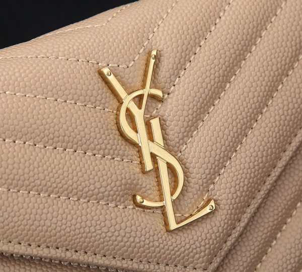 Replica YSL Envelope Chain Wallet – Embossed Leather 1888 - Image 5
