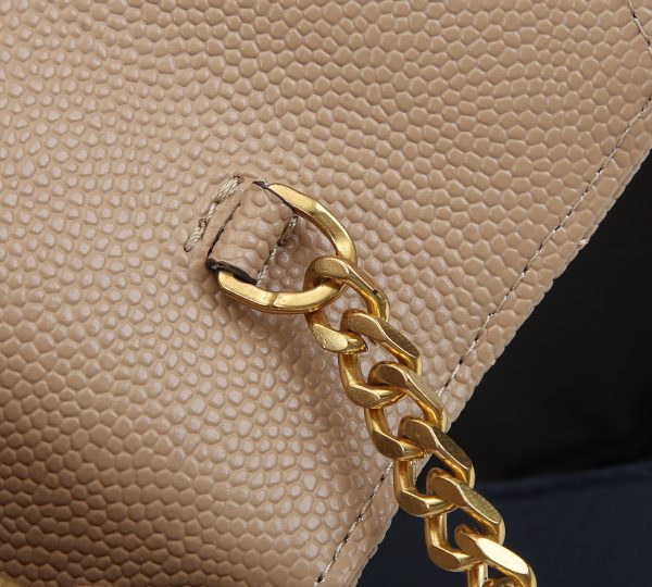 Replica YSL Envelope Chain Wallet – Embossed Leather 1888 - Image 7