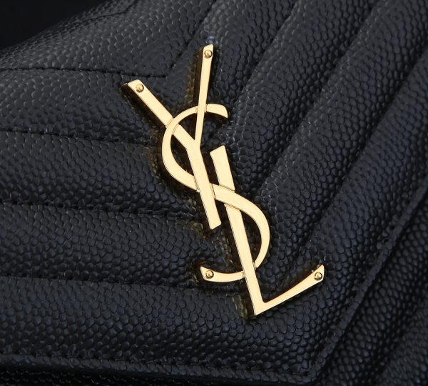 Replica YSL Envelope Chain Wallet – Embossed Leather 1888 - Image 13