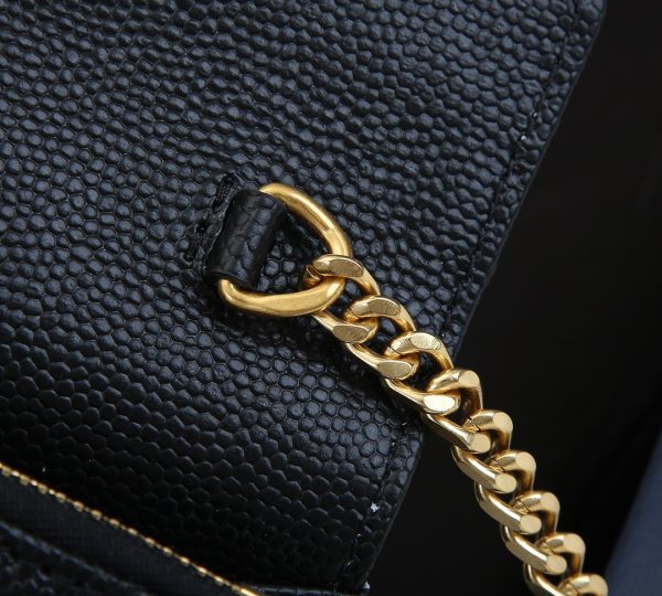 Replica YSL Envelope Chain Wallet – Embossed Leather 1888 - Image 17