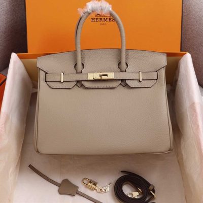 Luxury Replica Hermes Birkin Bag in Beige, Orange, Navy