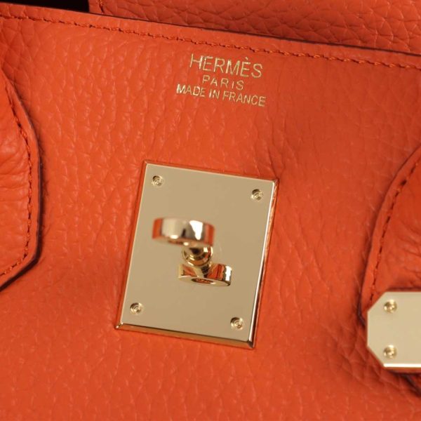 Luxury Replica Hermes Birkin Bag in Beige, Orange, Navy - Image 13