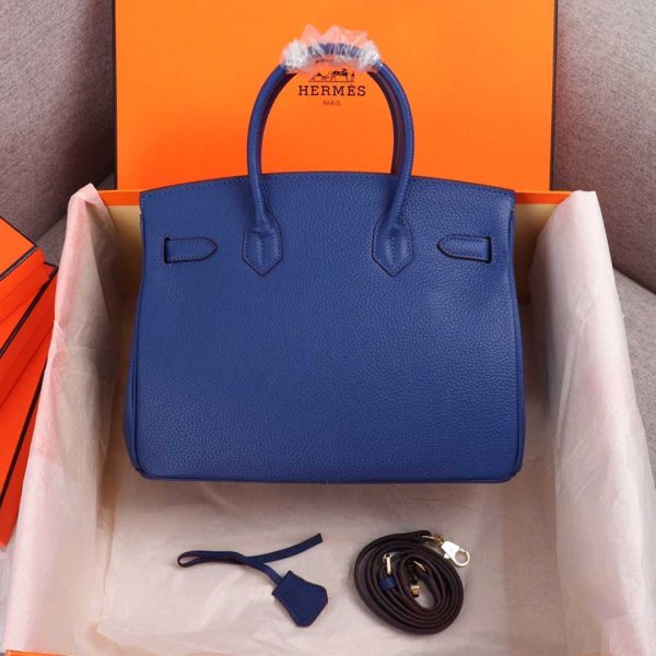 Luxury Replica Hermes Birkin Bag in Beige, Orange, Navy - Image 17