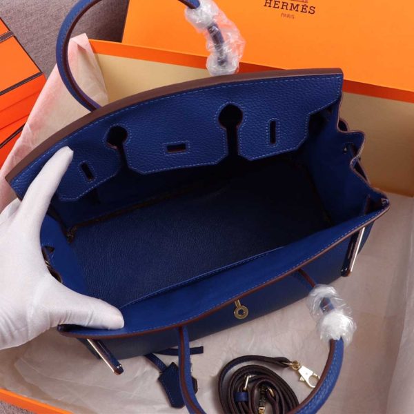 Luxury Replica Hermes Birkin Bag in Beige, Orange, Navy - Image 18