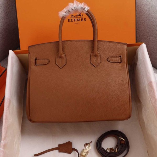 Luxury Replica Hermes Birkin Bag in Beige, Orange, Navy - Image 19