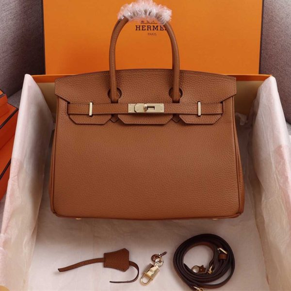 Luxury Replica Hermes Birkin Bag in Beige, Orange, Navy - Image 21