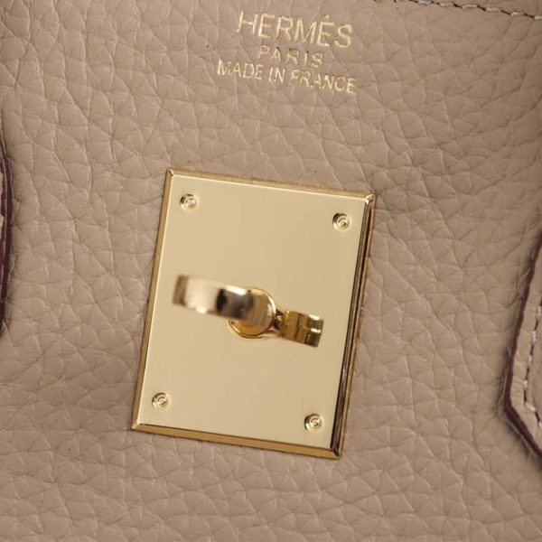 Luxury Replica Hermes Birkin Bag in Beige, Orange, Navy - Image 6