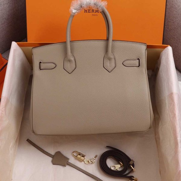 Luxury Replica Hermes Birkin Bag in Beige, Orange, Navy - Image 8