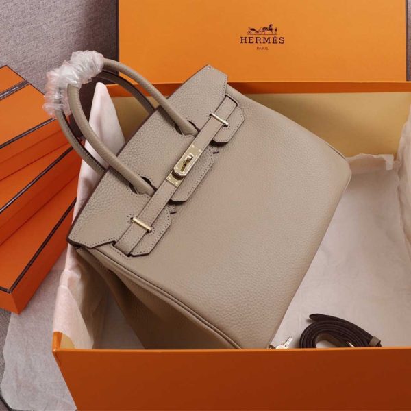 Luxury Replica Hermes Birkin Bag in Beige, Orange, Navy - Image 9