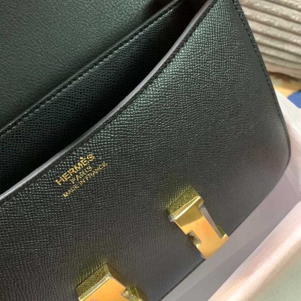Replica Hermes Constance Handbag 24cm/19cm Black/White/Pink - Image 5