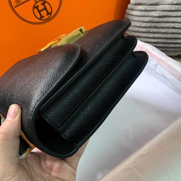 Replica Hermes Constance Handbag 24cm/19cm Black/White/Pink - Image 7