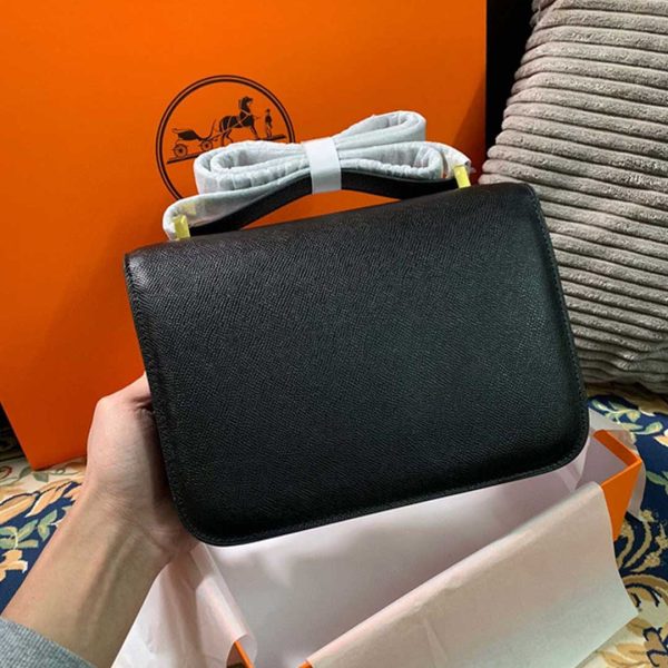 Replica Hermes Constance Handbag 24cm/19cm Black/White/Pink - Image 10
