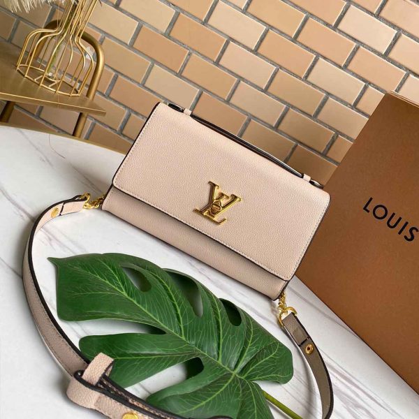Replica LV Lockme Clutch M56088 Pink, Blue & Black - Image 5