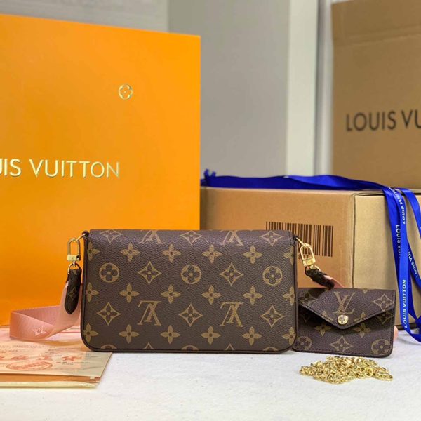 Louis Vuitton Felicie Strap & Go Replica Green/Pink M80091 - Image 10