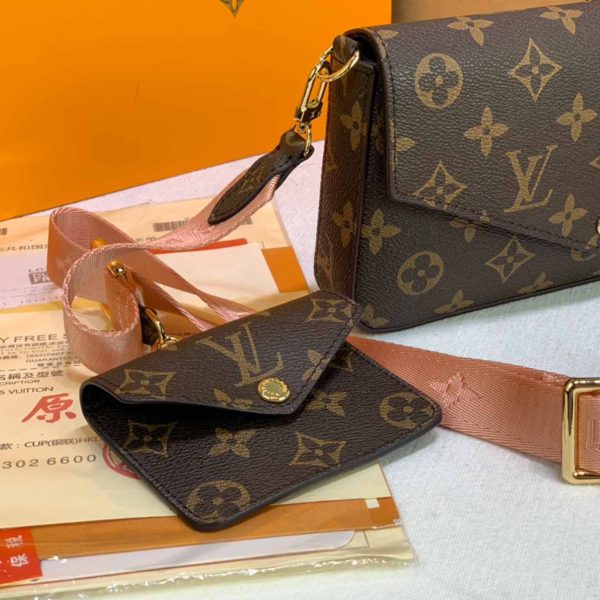 Louis Vuitton Felicie Strap & Go Replica Green/Pink M80091 - Image 11