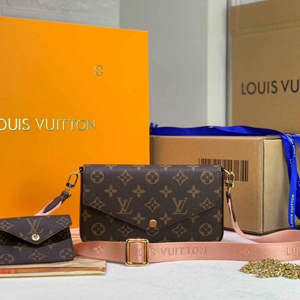 Louis Vuitton Felicie Strap & Go Replica Green/Pink M80091 - Image 12