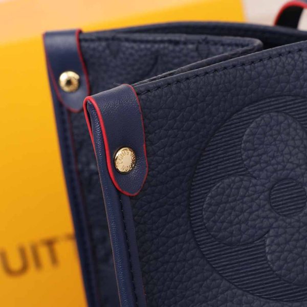 Louis Vuitton Onthego GM Replica in Black, Blue & Red - Image 25