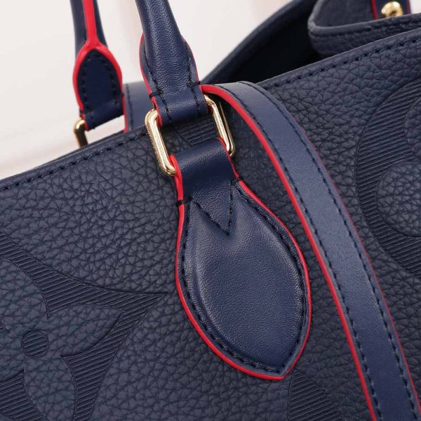 Louis Vuitton Onthego GM Replica in Black, Blue & Red - Image 26