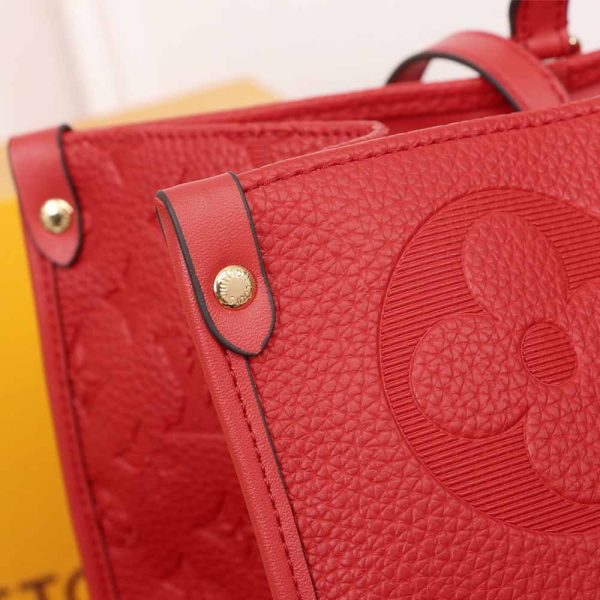 Louis Vuitton Onthego GM Replica in Black, Blue & Red - Image 30