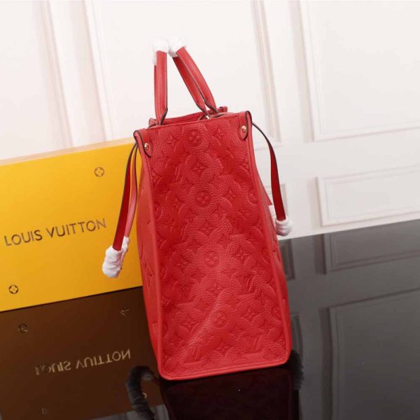 Louis Vuitton Onthego GM Replica in Black, Blue & Red - Image 34
