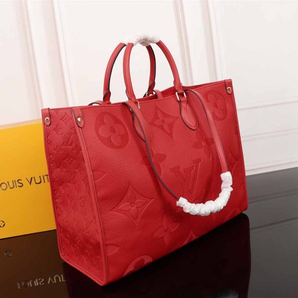 Louis Vuitton Onthego GM Replica in Black, Blue & Red - Image 36