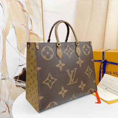 Louis Vuitton Onthego GM Replica in Black, Blue & Red