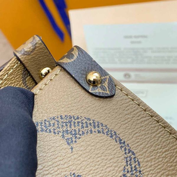 Louis Vuitton Onthego GM Replica in Black, Blue & Red - Image 5