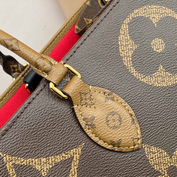 Louis Vuitton Onthego GM Replica in Black, Blue & Red - Image 6