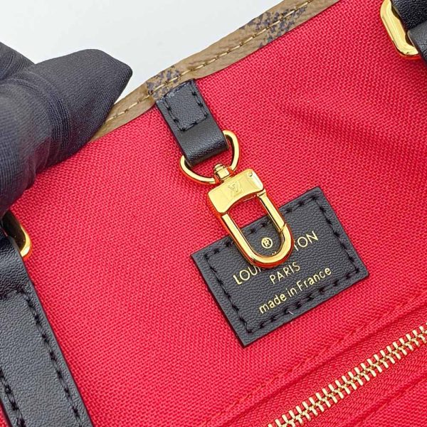 Louis Vuitton Onthego GM Replica in Black, Blue & Red - Image 9