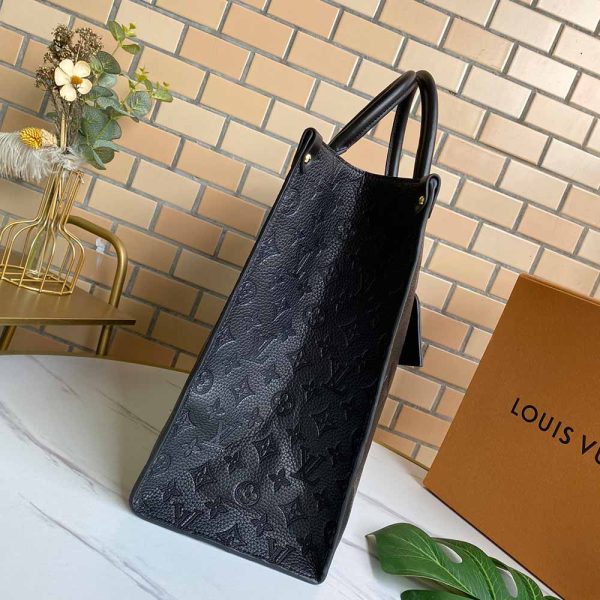 Louis Vuitton Onthego GM Replica in Black, Blue & Red - Image 12