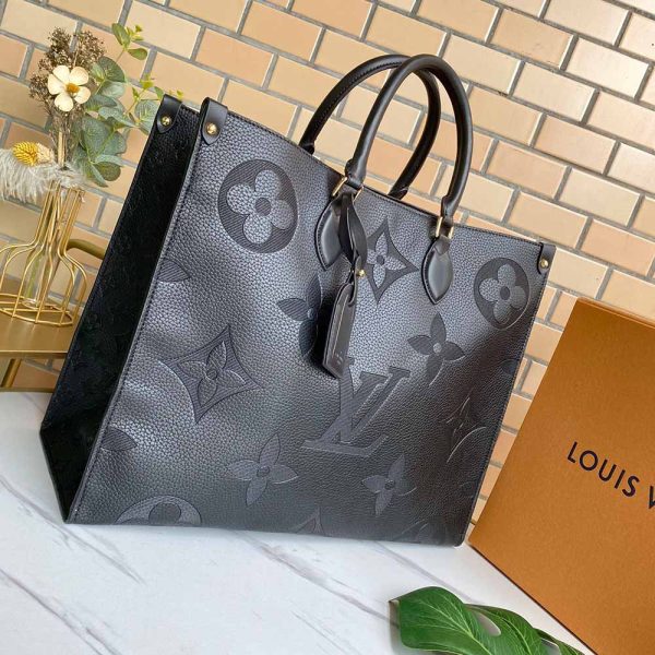 Louis Vuitton Onthego GM Replica in Black, Blue & Red - Image 11