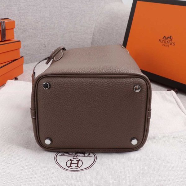 Replica Hermes Picotin Lock 22cm & 18cm Bag - Black/Green/Brown - Image 12