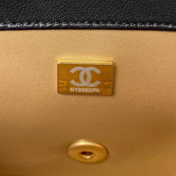 Replica Chanel Velvet Mini Flap Bag with Strass Charm Strap - Image 5