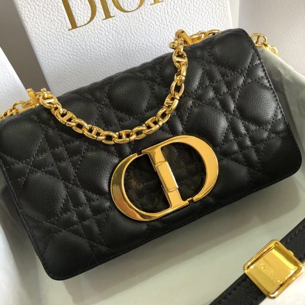 Replica Dior Caro Bag in Cannage Calfskin | M9243 | Large Size - Image 2