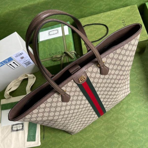 Balenciaga x Gucci Hacker Large Beige Tote Bag Replica - Image 8