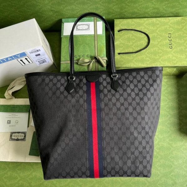 Replica Balenciaga x Gucci Hacker Large Black Tote Bag - Image 4