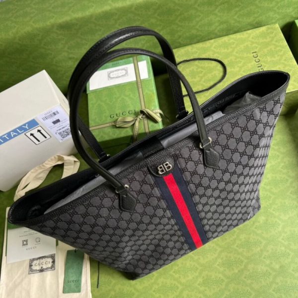Replica Balenciaga x Gucci Hacker Large Black Tote Bag - Image 7