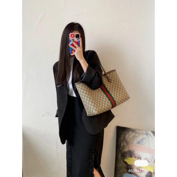Balenciaga x Gucci Hacker Medium Beige Tote Bag Replica - Image 3