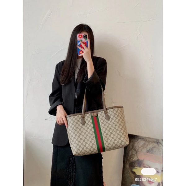 Balenciaga x Gucci Hacker Medium Beige Tote Bag Replica - Image 4