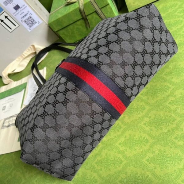 Replica Balenciaga x Gucci Hacker Medium Black Tote Bag - Image 5