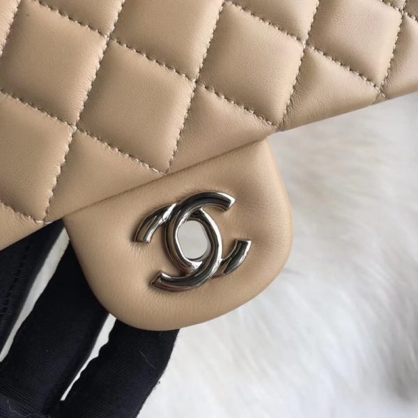 Chanel 1112 Apricot Lambskin Medium 2.55 Replica Flap Bag - Image 3
