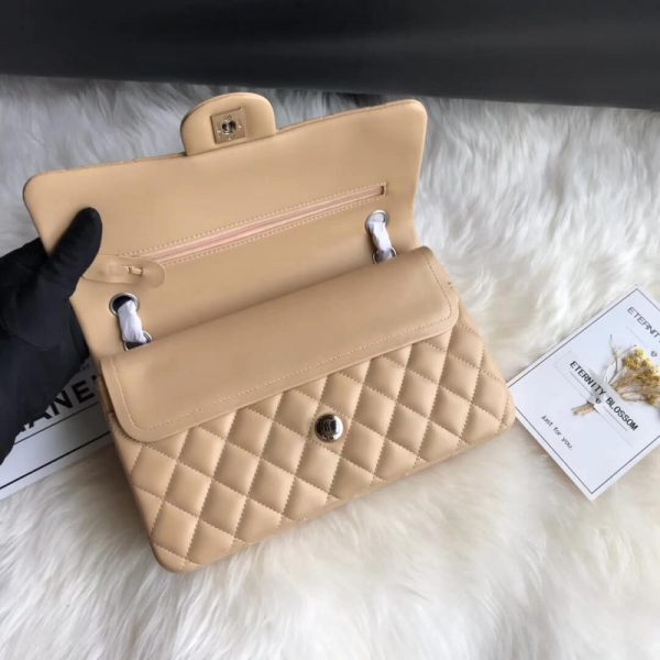 Chanel 1112 Apricot Lambskin Medium 2.55 Replica Flap Bag - Image 5