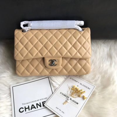 Chanel 1112 Apricot Lambskin Medium 2.55 Replica Flap Bag