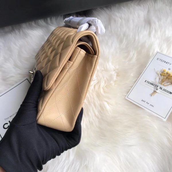 Chanel 1112 Apricot Lambskin Medium 2.55 Replica Flap Bag - Image 7