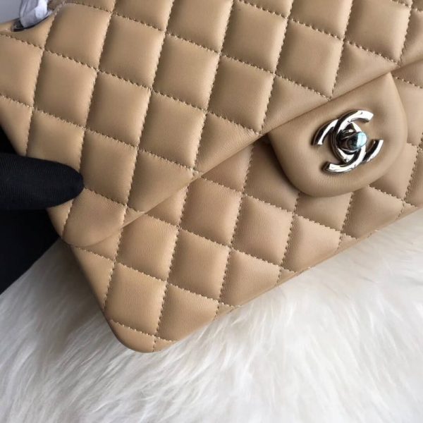 Chanel 1112 Apricot Lambskin Medium 2.55 Replica Flap Bag - Image 8